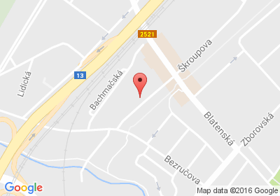 mapa - Škroupova 1325/34, 430 01 Chomutov