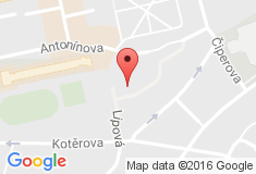 mapa - Antonínova 4466, 760 01 Zlín