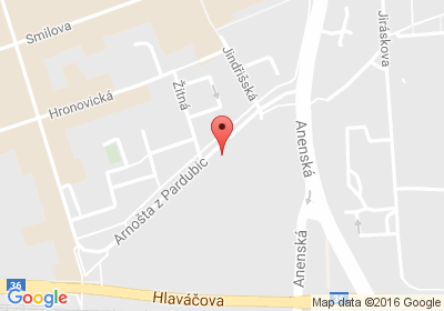 mapa - Arnošta z Pardubic 2082, 530 02 Pardubice