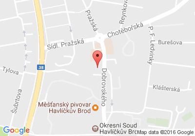 mapa - Dobrovského 2023, 580 01 Havlíčkův Brod