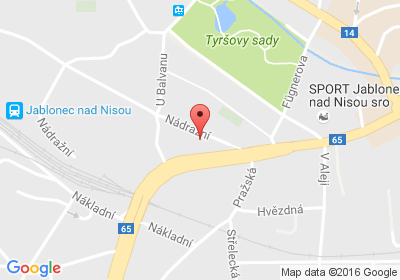 mapa - Nádražní 728/9, 466 01 Jablonec nad Nisou