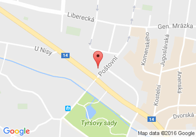 mapa - Poštovní 2428/8, 466 01 Jablonec nad Nisou