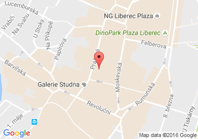 mapa - Pražská 893/21, 460 07 Liberec