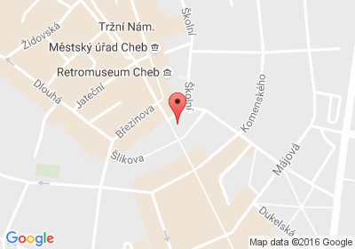 mapa - Svobody 1, 350 02 Cheb